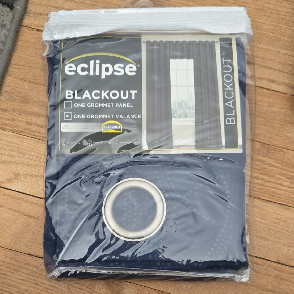 Eclipse Blackout Curtain Panel in Dark Blue